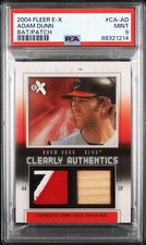 Adam Dunn - 2004 Fleer E-X Clearly Authentics Dual Relic  PSA 9  #24/44