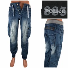 883 Police Mens 28 x 32 (actual) Jeans 100% Cotton De Rossa Loose Cargo Size 30