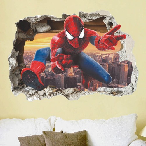 3D Spiderman Removable Wall Stickers Kids Home Decal room Decor - Picture 7 of 8