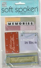 MAMBI Soft Spoken 3D stickers CHERISH THE MEMORIES Theme 93065 Fast FREE Ship!