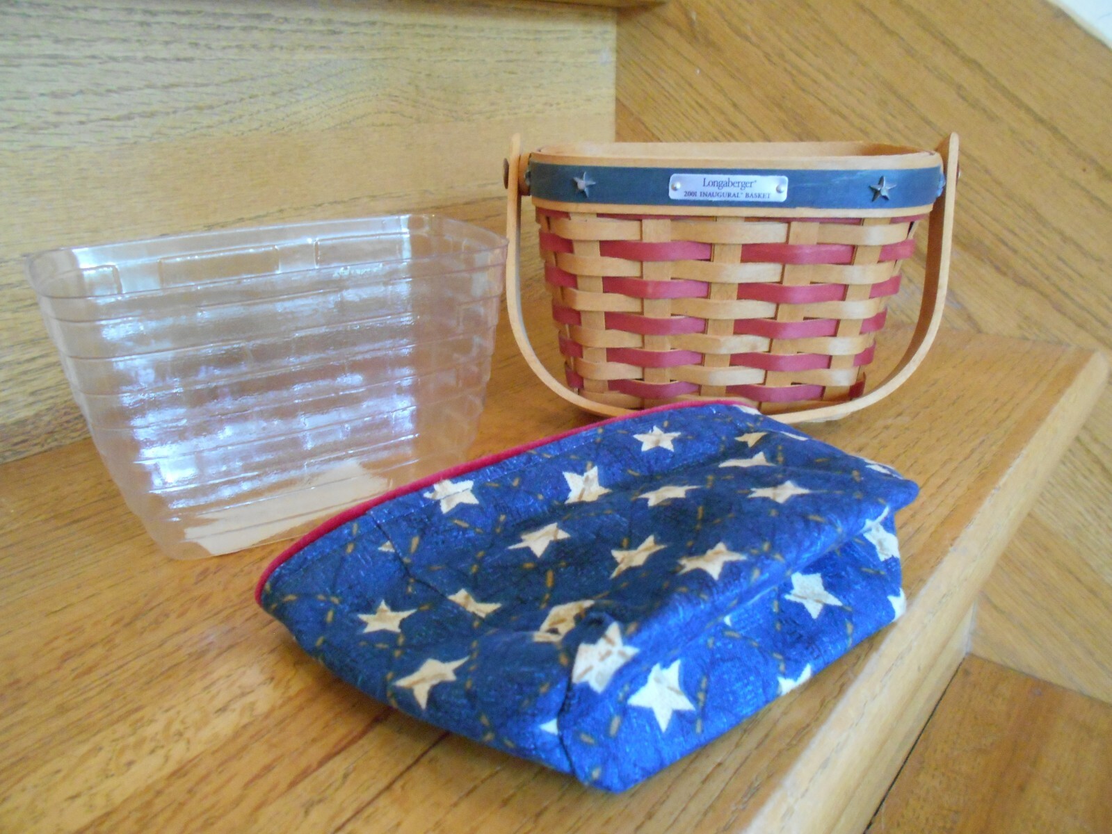 Longaberger Inaugural Basket Set 2001 patriotic handy size *shipping included!*