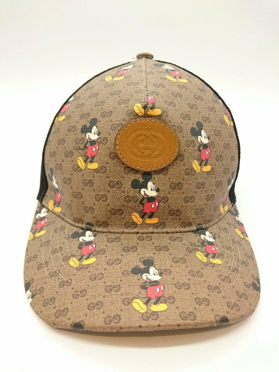 GUCCI x Disney Mickey Mouse Collaboration Baseball Cap Hat Size M From JAPAN