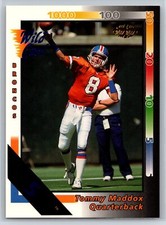 1992 Wild Card Tommy Maddox Rookie 5 Stripe Parallel RC #354. rookie card picture