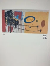 JEAN-MICHEL BASQUIAT COA Vintage Original Art Print Lithograph Signed Limited 