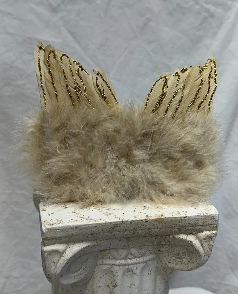 Alas, bebé, disfraz, dorado/beige, punta brillante, utilería fotográfica, suave, ¡NUEVO!  PP036 Foto 2 de 4