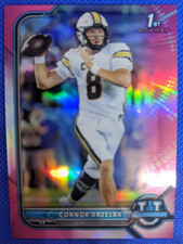2022 Topps Bowman U CONNOR BAZELAK 1st  Pink Refractor Indiana Hoosiers Football
