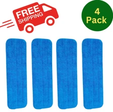 Microfiber Mop Replacement Head for Wet & Dry Mop Floor Cleaning  Pads 4 PACK