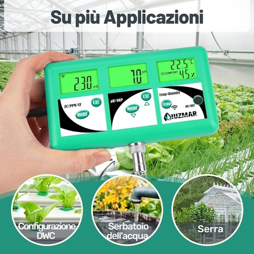 7 in 1 Controller Digitale per idroponica PH EC TDS acqua wifi da remoto - Foto 5 di 6