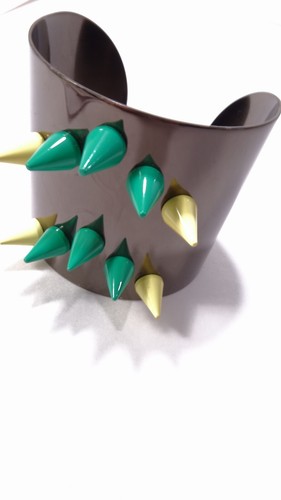 Joomi Lim Damen Rhodium Emaille Armreif Armband Neu in Verpackung 275 $ Rotguss grün gelb - Bild 13 von 21