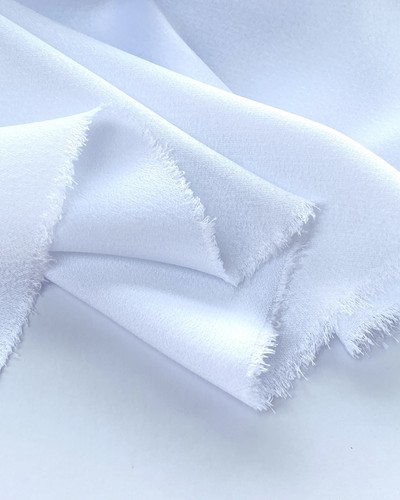 Minerva Nostalgic Crepe Back Satin Fabric White - pro Meter - Bild 2 von 6