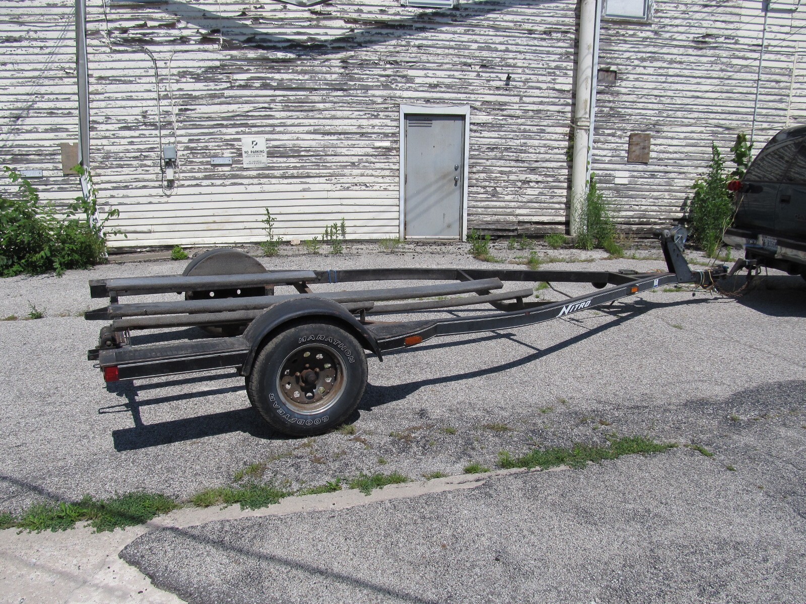 Used Single Axle Tracker Marine Nitro Boat Trailer For Parts eBay