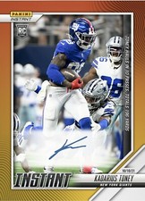 KADARIUS TONEY SIGNED HAULS IN 10 PASSES FOR 196 YDS PANINI INSTANT AUTO CARD 62