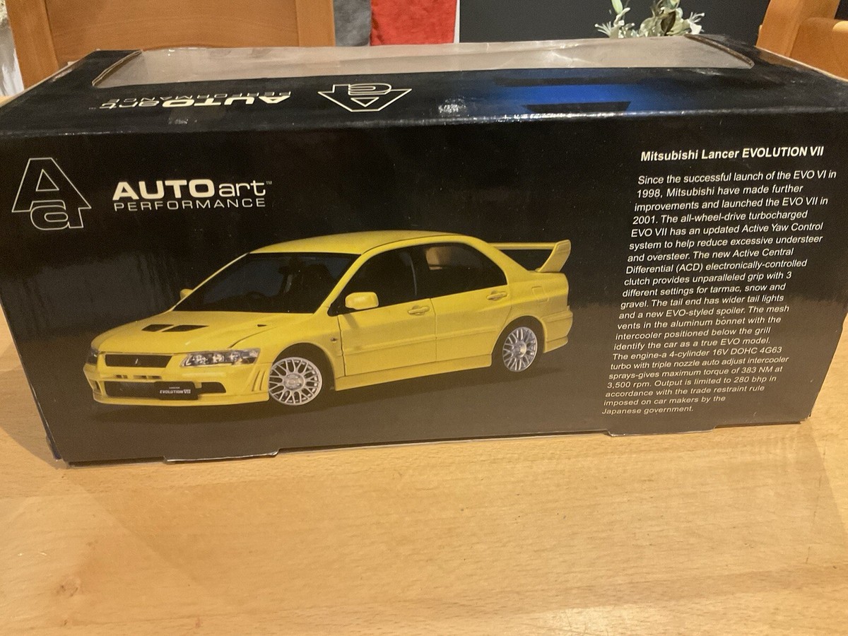 AutoArt Mitsubishi Lancer Evo VII Rare 1/18 Detailed Toy Model