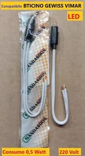 LAMPADA SPIA LED 230V BIANCA COMPATIBILE BTICINO VIMAR GEWIS consumo 0,5 Watt