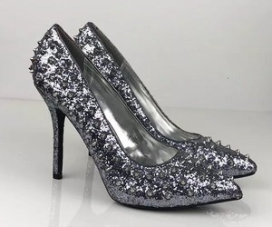 steve madden silver glitter heels
