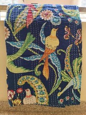 Queen bed Handmade Cotton kantha throw, reversible blanket, quilt gudari throw