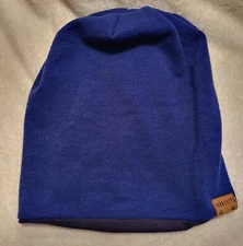 Forbusite Slouch Beanie Hat Knit Lined Blue One Size Unisex