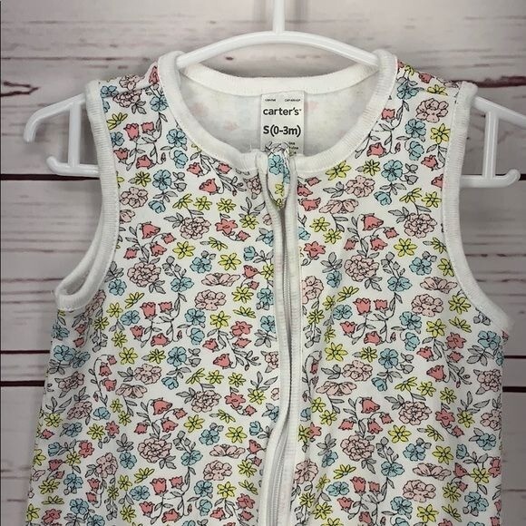 Carter’s 03 months Floral Sleep Sack sleepsack Flower sleeveless zip