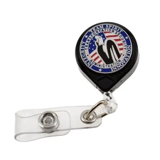 TSA Team Insignia Badge Reel Retractable ID Card Holder Alligator Swivel Clip