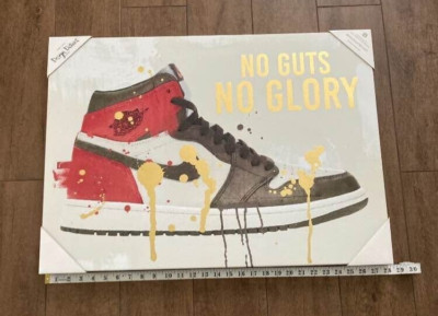 Design District Studio Art Jordan 1 Canvas ''NO GUTS NO GLORY'' ''PROVE THEM WRONG''