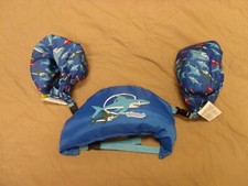 BLUE SHARK SWIM SCHOOL LIFE JACKET FLOTATION AID CHILD SIZE 30-50 LBS