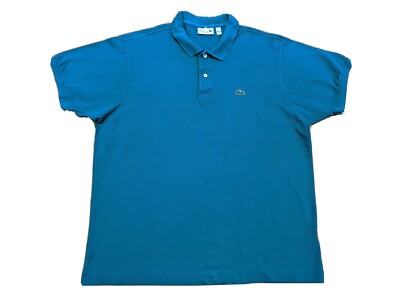 Lacoste Teal Short Sleeve Polo Golf Shirt Mens XXXL 3XL Classic