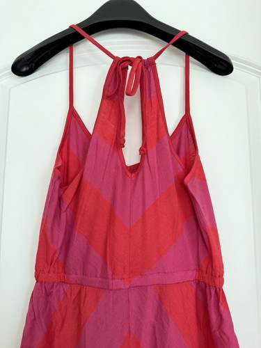 American Eagle Fuchsia/Red Sleeveless Spaghetti Strap Maxi Dress Womens Sz M - Picture 5 of 6