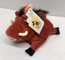 Walt Disney World Mini Bean Bag Plush Toy Pumbaa The Lion King 8 Inch - NWT