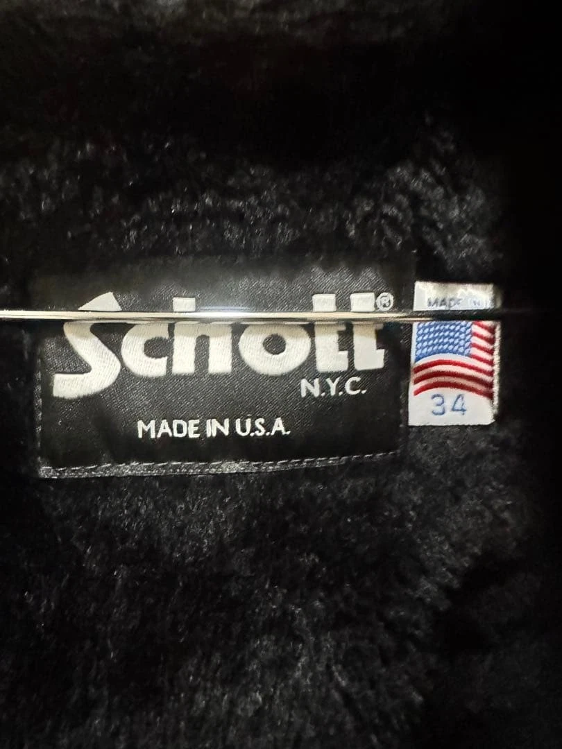 Chaqueta de cuero Schott 141 Single Rider talla 34 negra