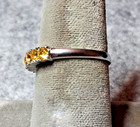 Orange Swarovski Crystal Ring in Stainless — photo 2
