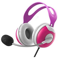 Kids Headphones with Microphone Over Ear Headset with Boom Mic  Volume