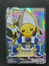 PIKACHU BELLE Vcos Cosplay Holo Prism Custom Fan Full Art Card Pokemon 