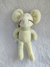 ancien Doudou Souris verte noeud  Jacadi 16cm