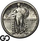1917-S Standing Liberty Quarter, Type 2, Choice AU++ Better Date