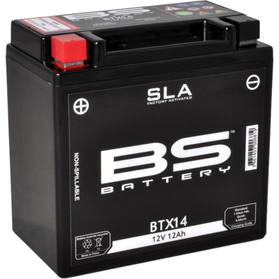 Batterie YTX14 quad Yamaha 660 YFM R Raptor 2001 2002 2003 2004 2005 BS Battery