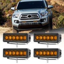 4pcs 6 Pro Max Cree Led Light Bar Pods Combo Driving Foglight Amber Offroad 4wd 4pcs 6 Pro Max Cree Led Light Bar Pods Combo Driving Foglight Amber Offroad 4wd