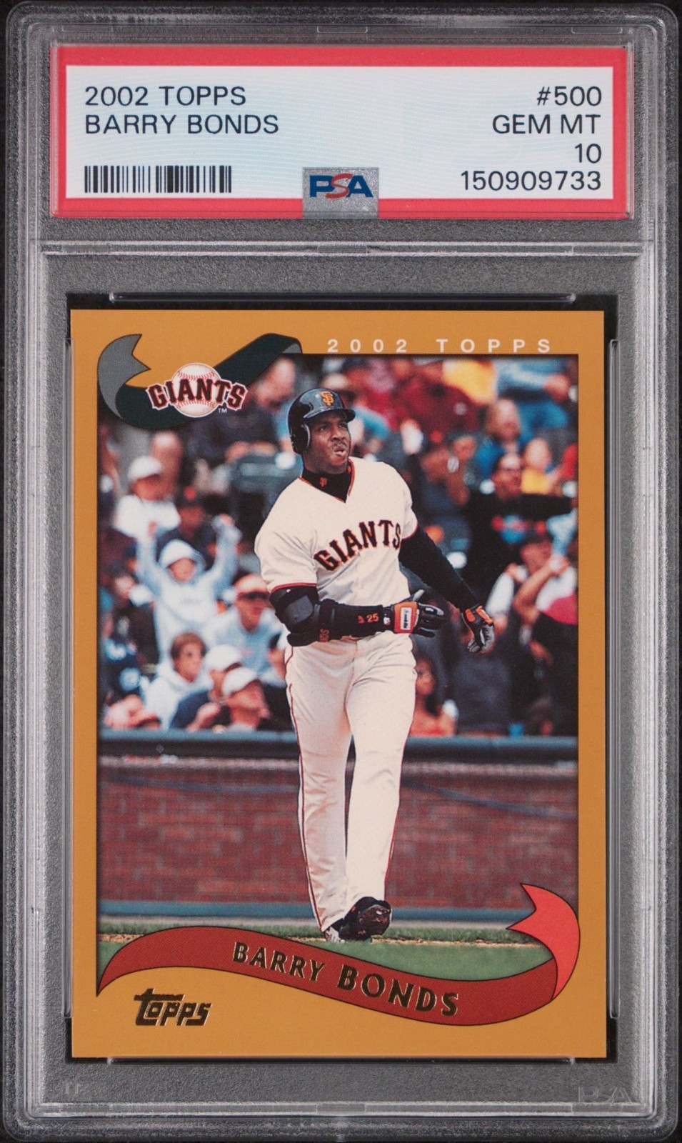 PSA 10 GEM MINT 2002 TOPPS BARRY BONDS #500 GIANTS 9733 B172