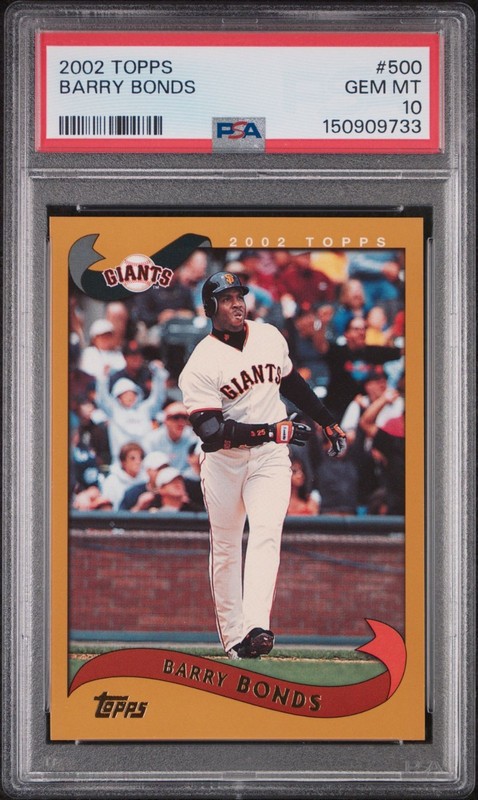 PSA 10 GEM MINT 2002 TOPPS BARRY BONDS #500 GIANTS 9733 B172