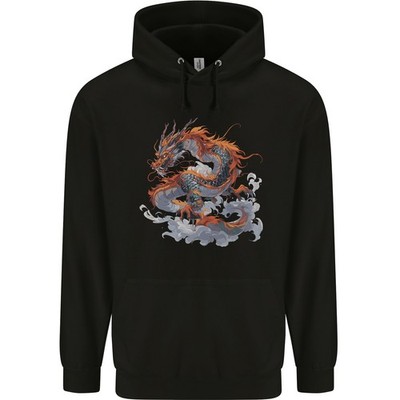 Ein Antiker Drache Auf Einer Wolke Herren Hoodie Aus 80% Baumwolle