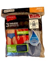 Men's Hanes Cool Comfort Assorted Colors Briefs 7820P3 Size S/P 28-30" 3 Pack