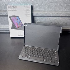 Logitech Slim Folio Keyboard Case for iPad 7th, 8th, and 9th Generation