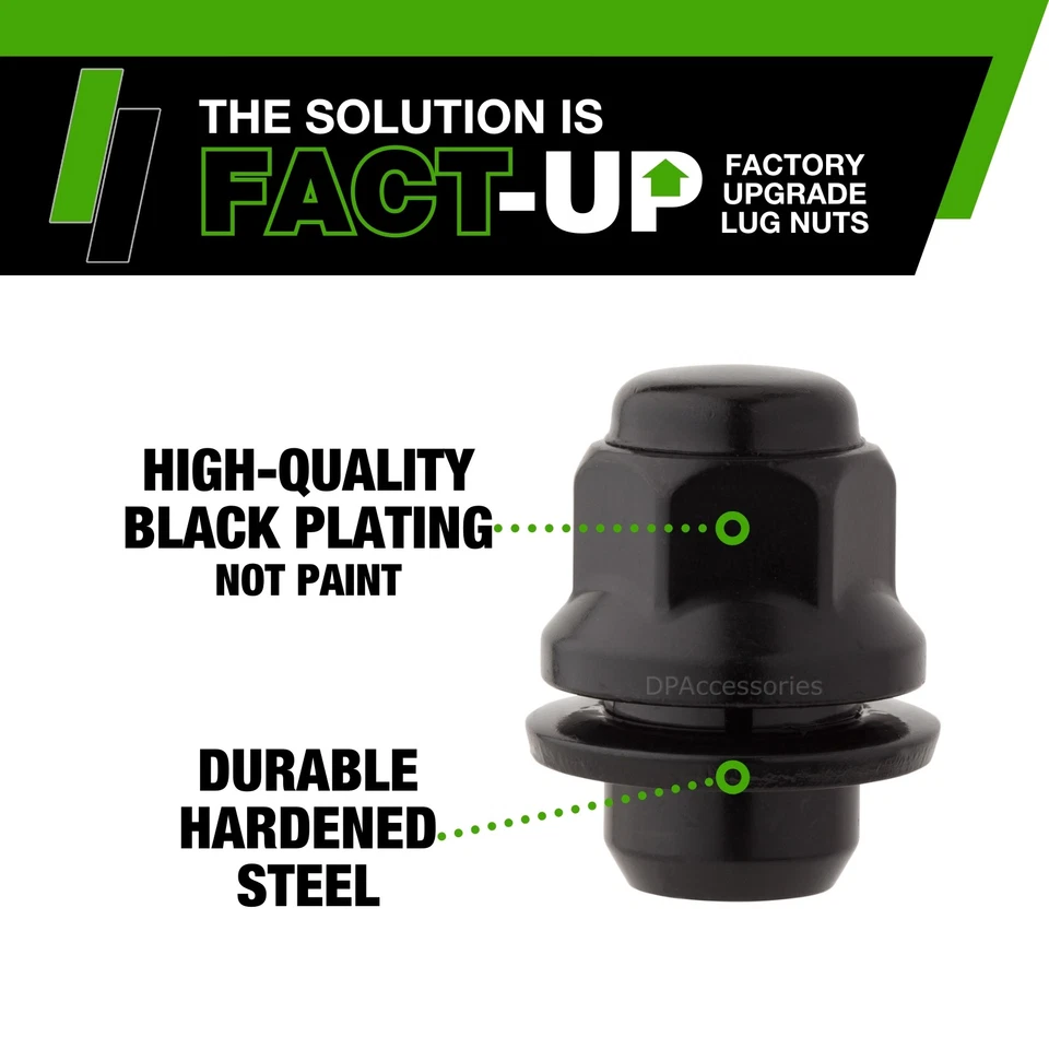 Black Lug Nuts for 2014-2021 Mitsubishi Outlander with Factory Wheels - Image 4 of 4