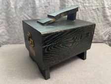 Vintage Griffin Shinemaster Wooden Shoe Shine Box 3 Brushes Kiwi Esquire Tin