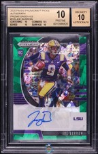 2020 Joe Burrow BGS 10 10 Prizm Draft Picks Rookie Auto Green Ice #105 2/18