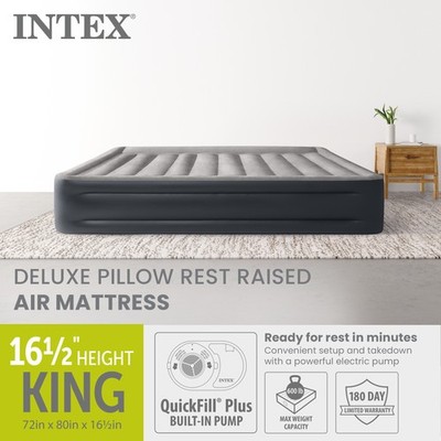 Intex Dura Beam Deluxe Blow Up Mattress Air Bed with Built In Pump