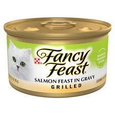Purina Fancy Feast Grilled Wet Cat Food Salmon Feast in Gravy - 24x3oz