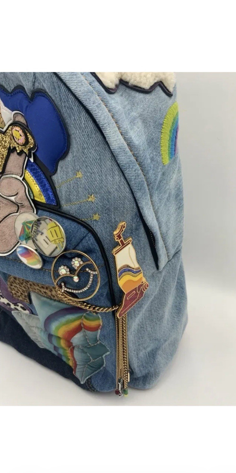 Marc Jacobs Denim Patchwork Applique Artistic Des… - image 5