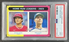 SHOEHI OHTANI MATT OLSON PSA 9 2024 TOPPS HERITAGE #307 HR LEADERS 3893