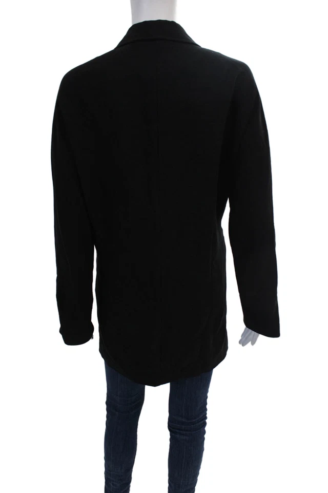 Chaqueta Blazer Massimo Dutti Mujer Cuello Muesca Abotonada Negra Talla S Foto 4 de 4