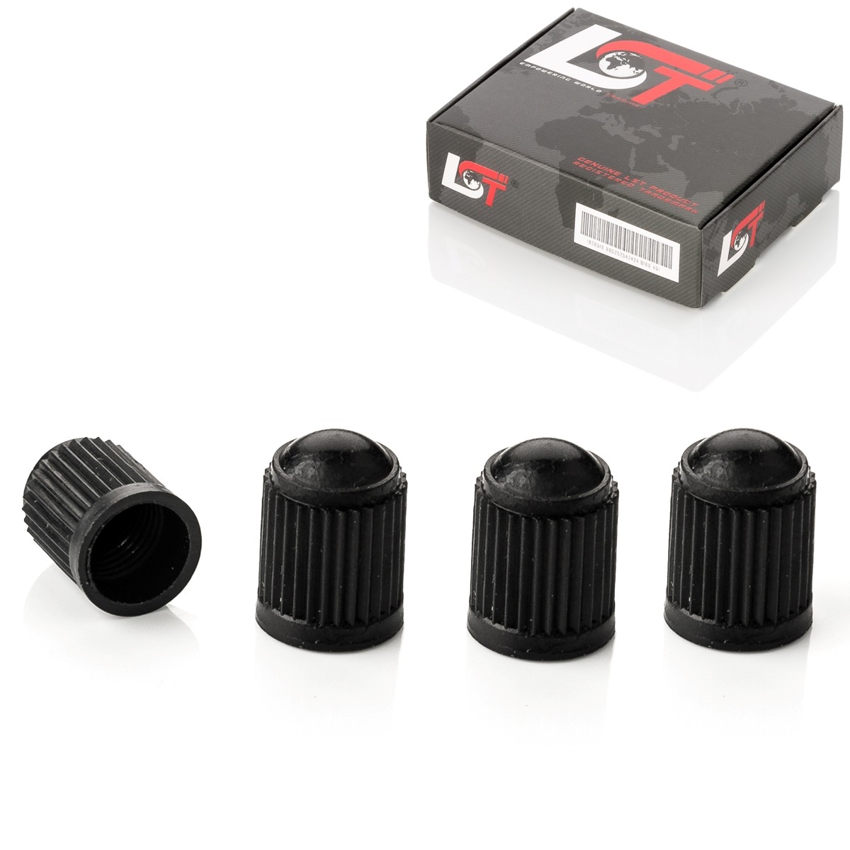 4x Tyre Valve Caps Car Valve Cap Set Black Plastic for Chrysler